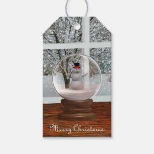 Snowman Snow Globe Gift Tags