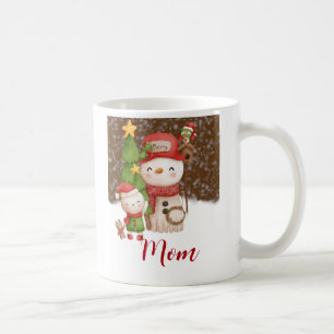 Snowman, Snow Mom Christmas Personalized Coffee Mug