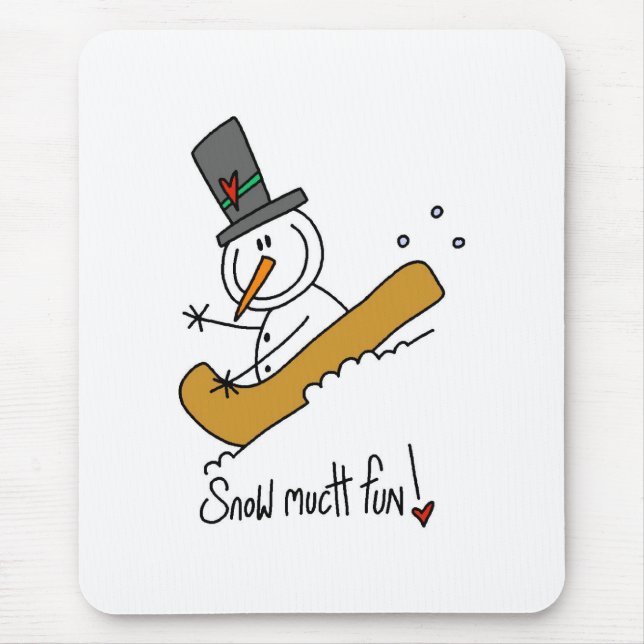 Snowman Snow Much Fun Mouse Pad (Front)