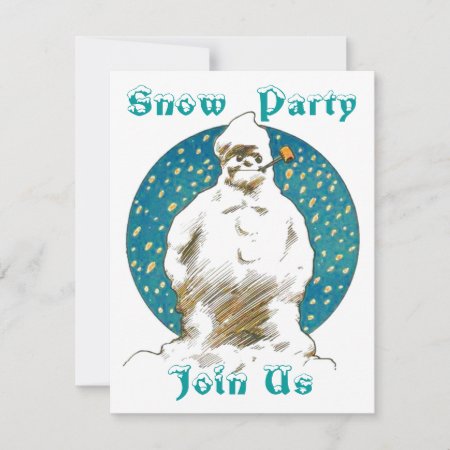 Snowman Snow Winter Fun ~ Party Invitation Invite