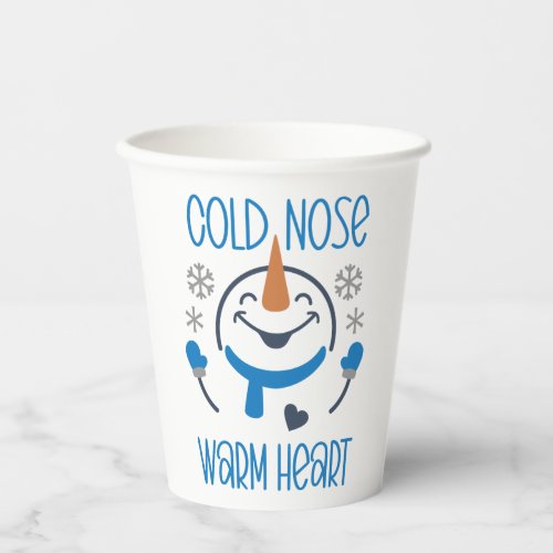 Snowman Snowflake Cold Nose Warm Heart   Paper Cups