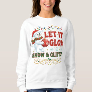 Snowman & Snowflake Glitter Sweatshirt