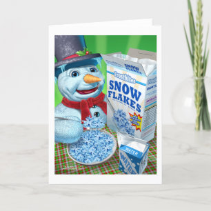 snowman_snowflakes holiday card