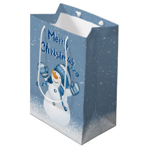 Snowman Snowflakes Medium Gift Bag