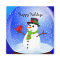 Snowman Snowglobe - Happy Holidays Magnet