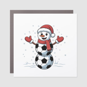Snowman Soccer Christmas Santa Baseball Sport Car Magnet