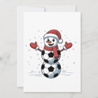Snowman Soccer Christmas Santa Baseball Sport