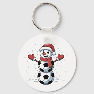 Snowman Soccer Christmas Santa Baseball Sport Keychain