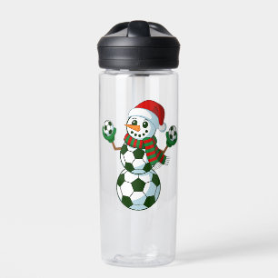 Snowman Soccer Christmas Sport Lovers  Water Bottle