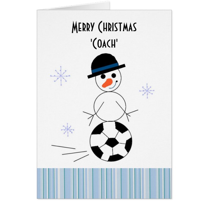 Snowman Soccer Coach Cards