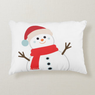 SNOWMAN sock for warm decor Christmas Accent Pillow