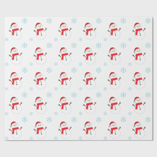 SNOWMAN sock for warm decor Christmas Wrapping Paper (Flat)