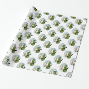 snowman soldier christmas wrapping paper
