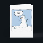 Snowman Son Christmas Card<br><div class="desc">About this item * Inside Greeting Says: Have a ball this Christmas! Merry Christmas - Cover Says: Son? * Receive 1 greeting card with 5x7 envelope; A funny merry Christmas gift for the holiday season * The Christmas card has a glossy cover page that is slightly longer than the back...</div>