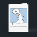 Snowman Son Christmas Card<br><div class="desc">About this item * Inside Greeting Says: Have a ball this Christmas! Merry Christmas - Cover Says: Son? * Receive 1 greeting card with 5x7 envelope; A funny merry Christmas gift for the holiday season * The Christmas card has a glossy cover page that is slightly longer than the back...</div>