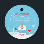 Snowman Soup Christmas Hot Chocolate Gift Favor Tags<br><div class="desc">Snowman Soup Christmas Hot Chocolate Gift Favor Tags</div>