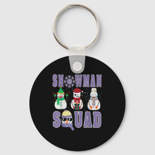 Snowman Squad Funny Family Matching, Teacher And S Keychain