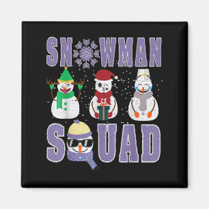 Snowman Squad Funny Family Matching, Teacher And S Magnet