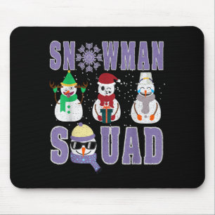 Snowman Squad Funny Family Matching, Teacher And S Mouse Pad