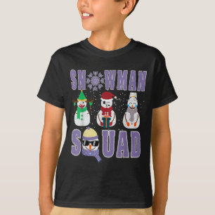 Snowman Squad Funny Family Matching, Teacher And S T-Shirt