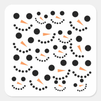 Snowman Square Sticker