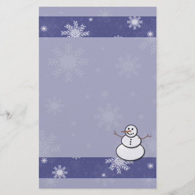 Snowman Stationery (Front)