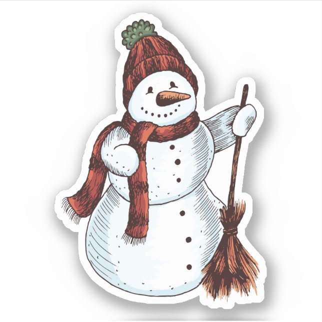 Snowman Sticker (Front)