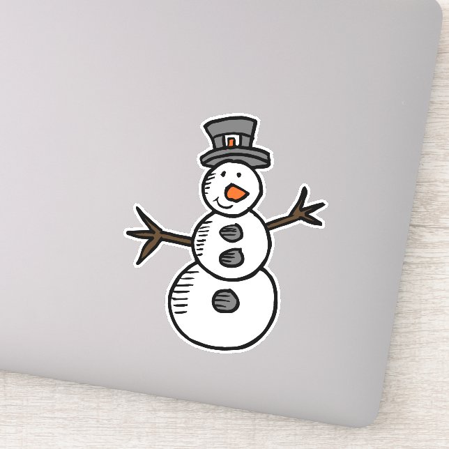 Snowman Sticker (Detail)