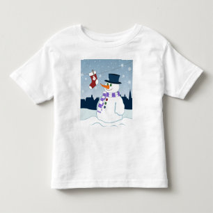 Snowman & Stocking Christmas Toddler T-shirt
