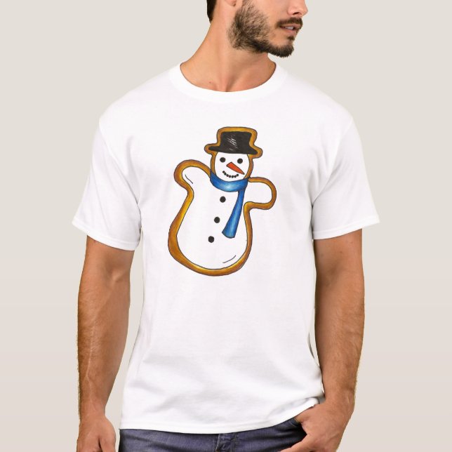 Snowman Sugar Cookie Christmas Winter Holiday  T-Shirt (Front)
