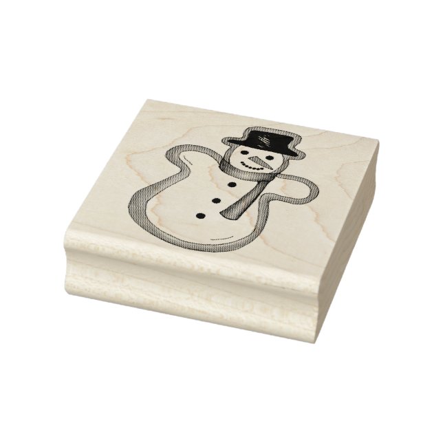 Snowman Sugar Cookie Hanukkah Christmas Holiday Rubber Stamp (Stamp)