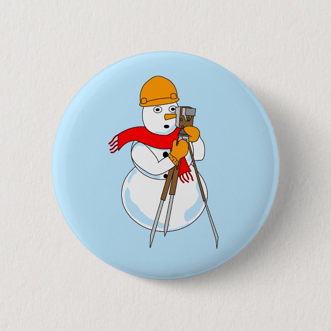 Snowman Surveyor Button (Front)