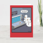 Snowman Tanning Bed Holiday Card<br><div class="desc">O TANnenbaum! Have a cool Christmas.</div>