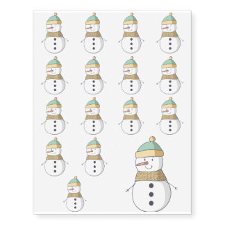Snowman Temporary Tattoos