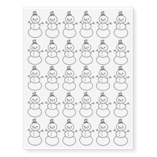 Snowman temporary tattoos