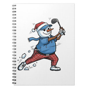  Snowman Tennis Player Christmas 2026 Holiday   Notebook