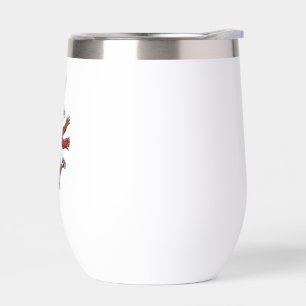 Snowman Tennis Player Christmas 2026 Holiday Sport Thermal Wine Tumbler