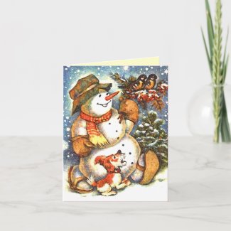 Snowman Thank You Card card