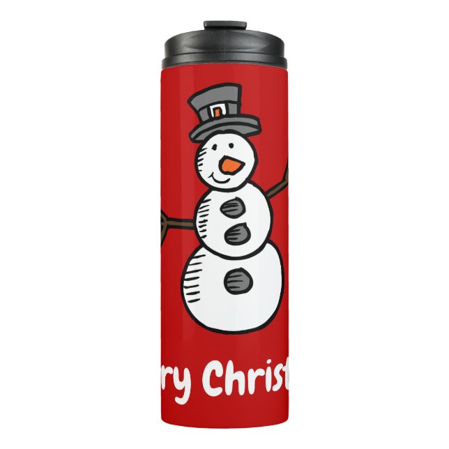 Snowman Thermal Tumbler (Front)