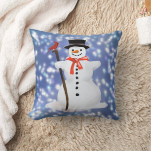Snowman Throw Pillow