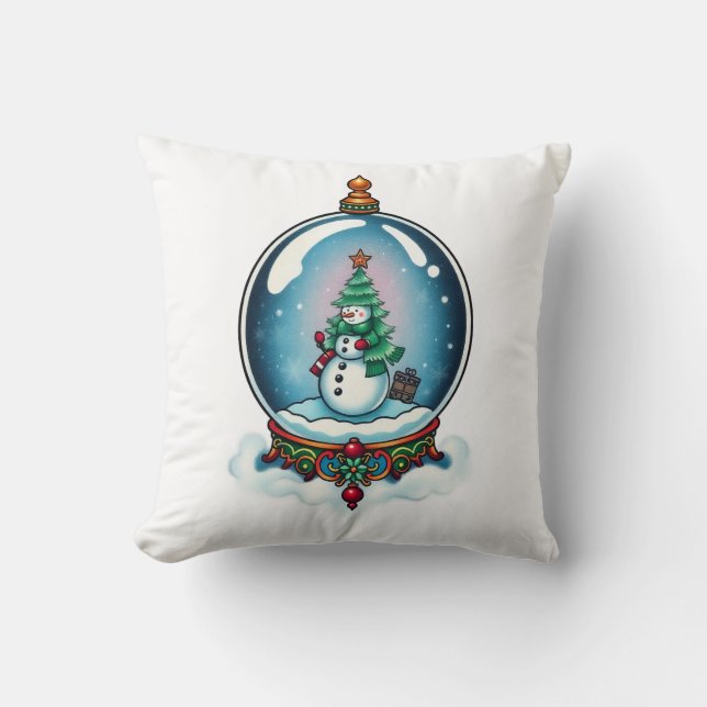 snowman throw pillow (Front)