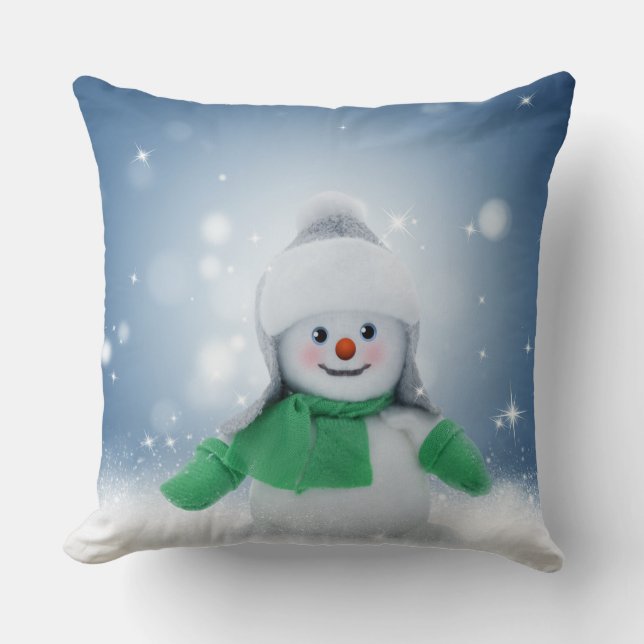Snowman Throw Pillow (Front)
