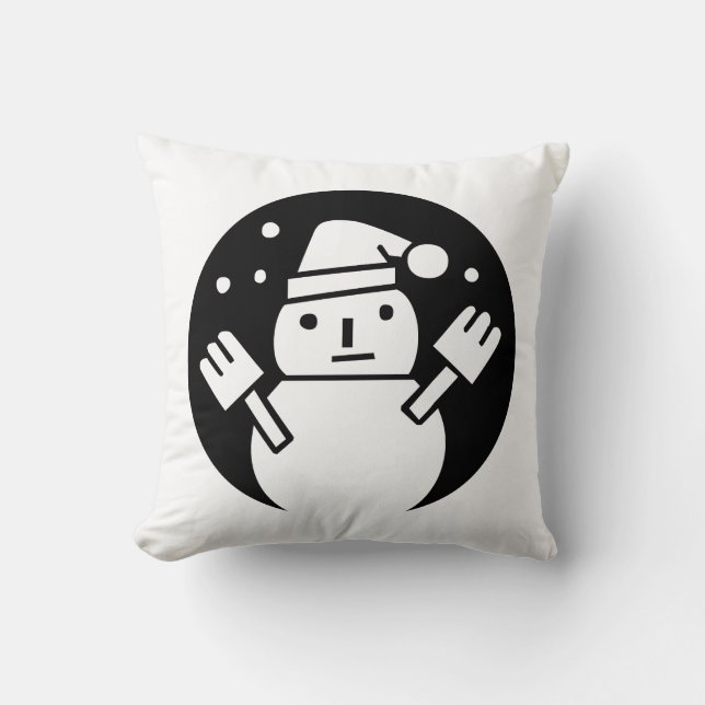 snowman throw pillow (Front)