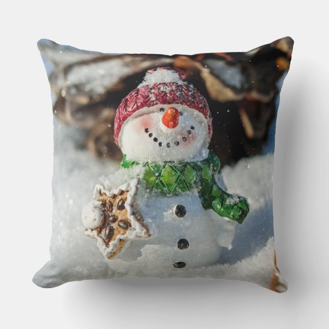 Snowman Throw Pillow (Front)
