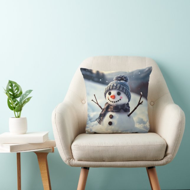 Snowman Throw Pillow (Chair)