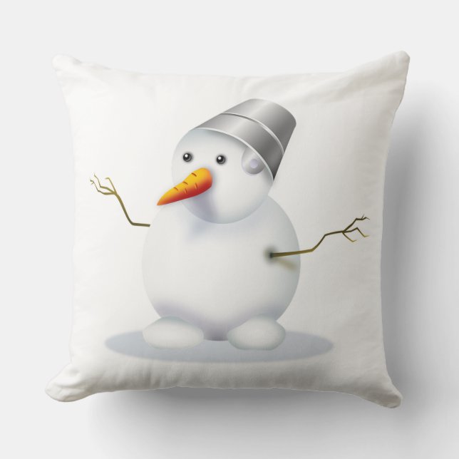 Snowman Throw Pillow (Front)