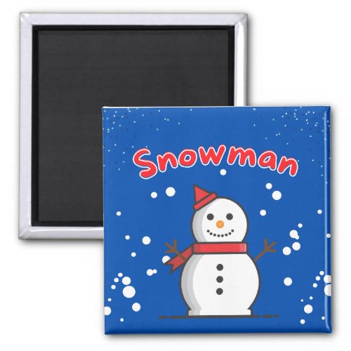 Snowman Throw Pillow Magnet