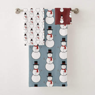 Snowman towel set