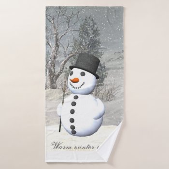 Snowman Towel Set by RenderlyYours at Zazzle