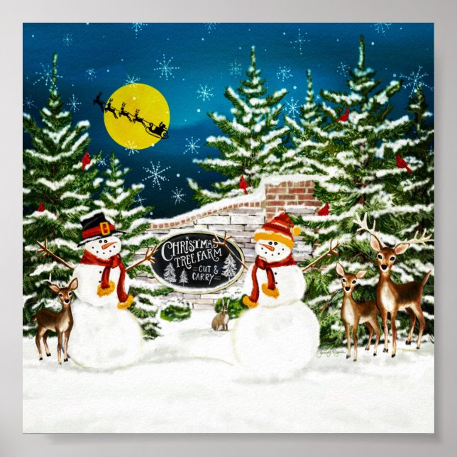 Snowman Tree Farm Poster (Front)